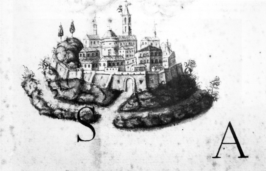 Raffigurazione di Monte Santo del 1773