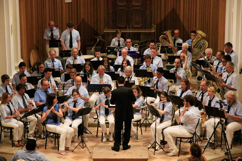 Concerto d'estate del 1 Agosto 2015 del Complesso Musicale Città di Potenza Picena, presso l'auditorium Ferdinando Scarfiotti. Foto di Aido Consolani.