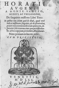 Frontespizio del volume di Orazio Augeni del 1570. ASCPP.