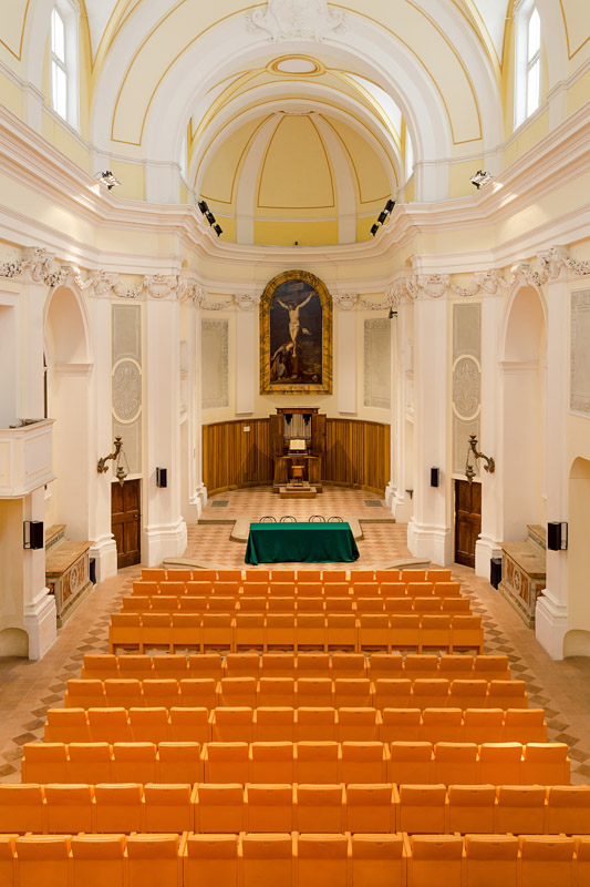 Organo da sala Giovanni Fedeli del 1757. Foto Sergio Ceccotti.